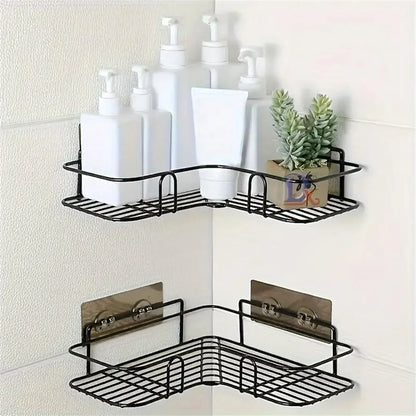2 pis combo of the Self-Adhesive Metal Bathroom Corner Rack Storage Shelves Bathroom Shelf/Shelves Corner