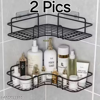 2 pis combo of the Self-Adhesive Metal Bathroom Corner Rack Storage Shelves Bathroom Shelf/Shelves Corner